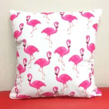 Housse de coussin flamingo tropical rose Housse de coussin flamingo tropical rose 1