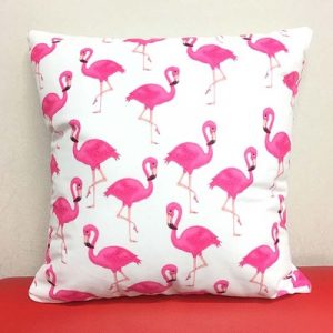 Housse de coussin flamingo tropical rose Housse de coussin flamingo tropical rose 1