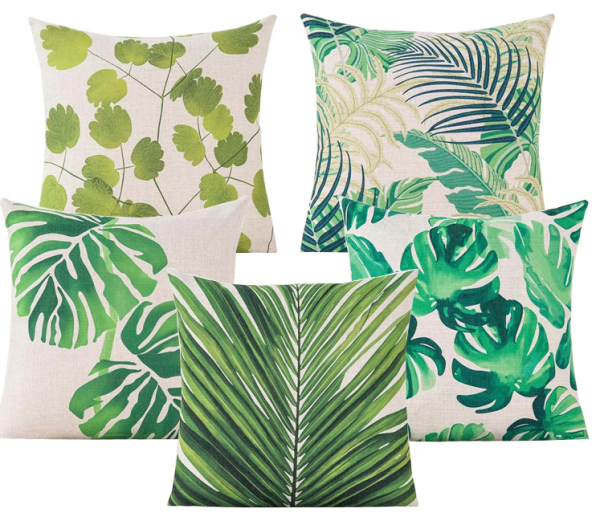 Housse de coussin jungle bleu Housse de coussin jungle bleu 1
