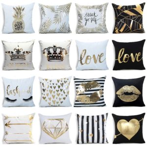Housse de coussin collection golden love 1