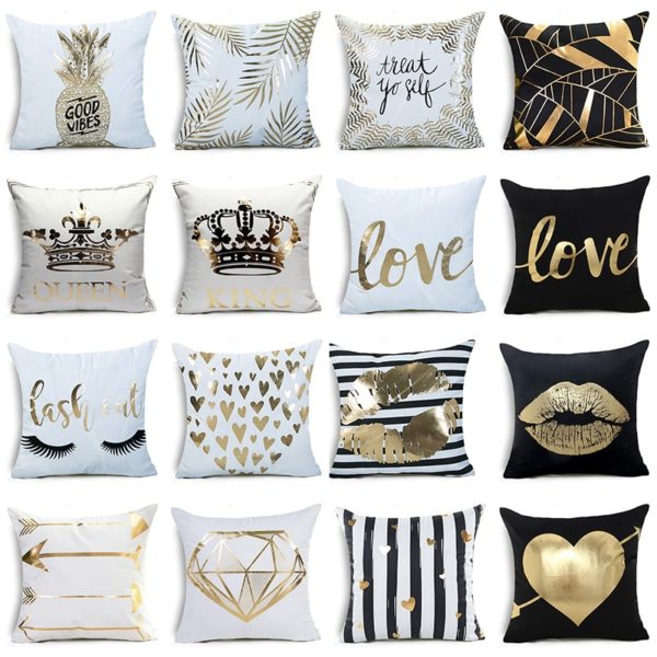 Housse de coussin collection golden love Housse de coussin collection golden love 1