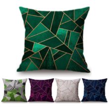 Housse de coussin 3D green géométrique Housse de coussin 3D green géométrique 1