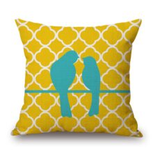 Housse de coussin scandinave yellow bird 2