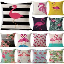 Housse de coussin collection yellow flamingo Housse de coussin collection yellow flamingo 1