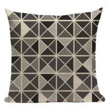 Housse de coussin géométrique black diamond
