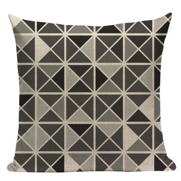 Housse de coussin géométrique black diamond