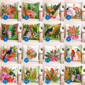 Housse de coussin collection toucan tropical Housse de coussin collection toucan tropical 1