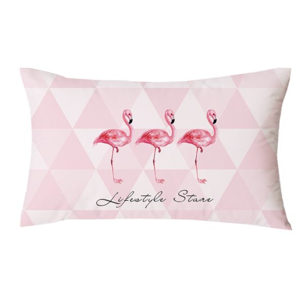 Housse de coussin cerf et flamant rose 3