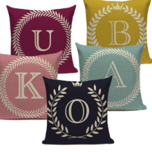 Housse de coussin collection lettre nordique