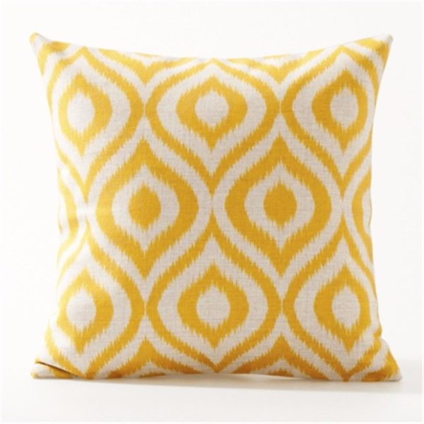 Housse de coussin collection yellow nordique retro 1