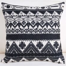 housse de coussin géométrique noir et blanc housse de coussin géométrique noir et blanc 1