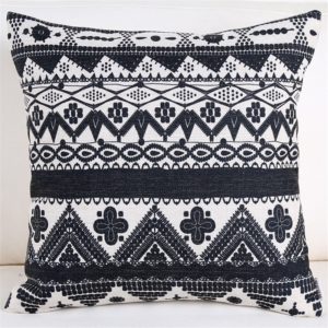 housse de coussin géométrique noir et blanc housse de coussin géométrique noir et blanc 1