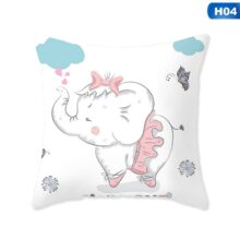 Housse de coussin la licorne rose