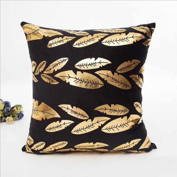 housse de coussin feuille d’or housse de coussin feuille d’or