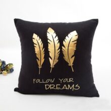 housse de coussin feuille d’or housse de coussin feuille d’or