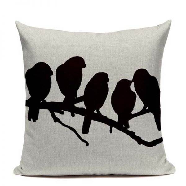 Housse de coussin black bird