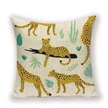 Housse de coussin collection léopard de savane