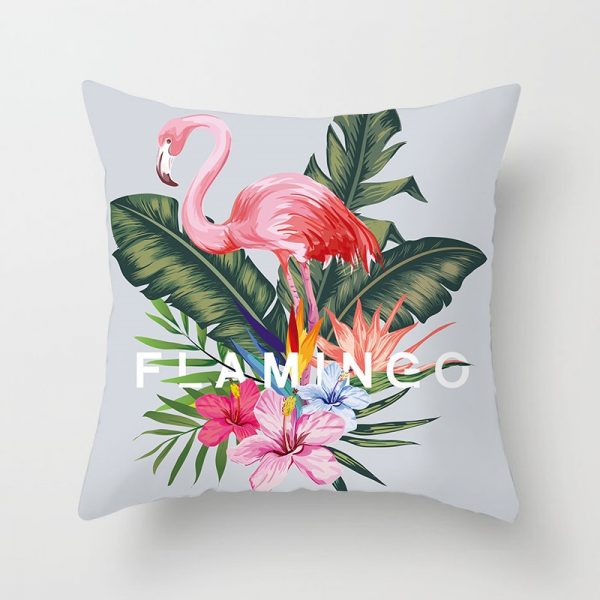 housse de coussin flamant rose tropical ananas housse de coussin flamant rose tropical ananas 3