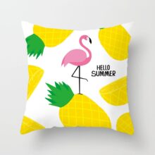 housse de coussin flamant rose tropical ananas housse de coussin flamant rose tropical ananas