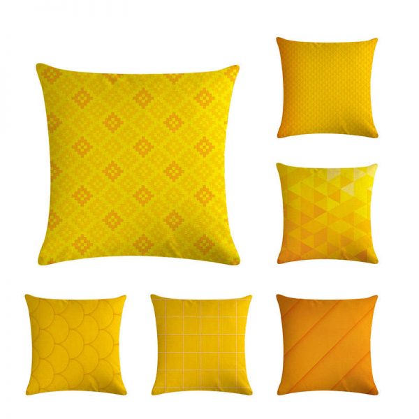 Housse de coussin jaune moutarde Housse de coussin jaune moutarde 1