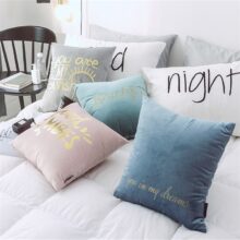 Housse de coussin nuit de velours