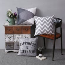 Housse de coussin collection damier gris Housse de coussin collection damier gris 2