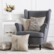 Housse de coussin collection feuille d'hiver 1