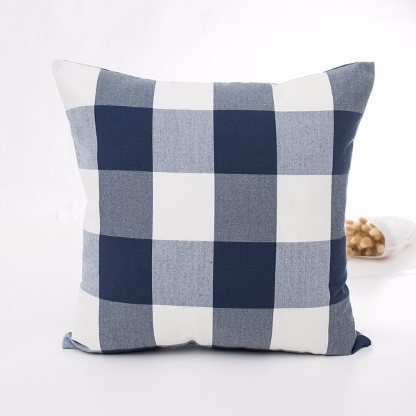 Housse de coussin collection ligne bleu Housse de coussin collection ligne bleu 1