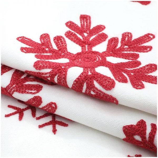 Housses de coussins Noël  Flocons brodés Coussins Noël  Flocons brodés 1