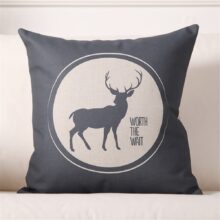 Housse de coussin cerf wapiti Housse de coussin cerf wapiti 1