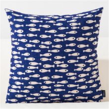 Housse de coussin bleu nordique chic