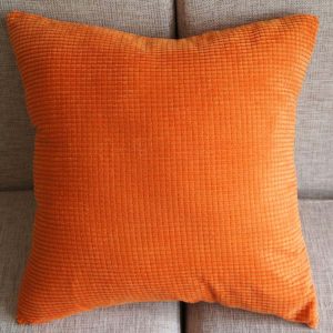 Housse de coussin orange