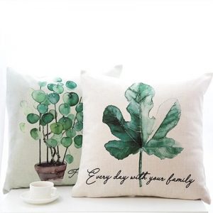 Housse de coussin Vert Emeraude 1