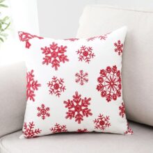 Housses de coussins Noël  Flocons brodés Coussins Noël  Flocons brodés