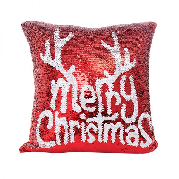 Housse de coussin collection paillette de noël Housse de coussin collection paillette de noël  2