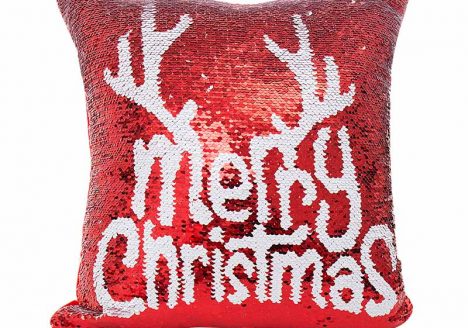 coussin à sequins Merry christmas