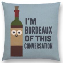 coussin humour vin