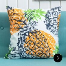Housse de coussin collection fruits d’été housse de coussin ananas dessin