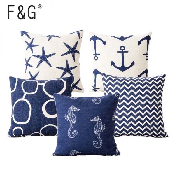 Housse de coussin collection l’étoile du marin Housse de coussin collection l'étoile du marin 1