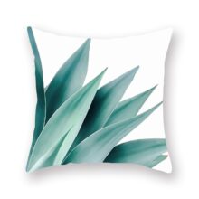 housse de coussin feuille de cactus tropical vert