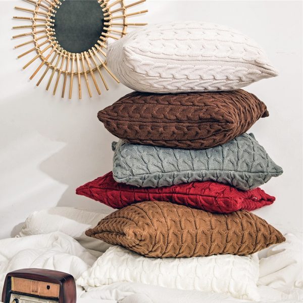 Housse de coussin 45x45 coton nordique 1