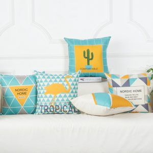 Housse de coussin blue nordique home 1