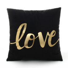 Housse de coussin golden love Housse de coussin golden love 1