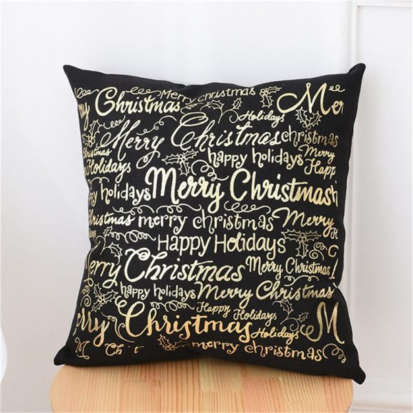 Housse de coussin noël collection sapin d'or