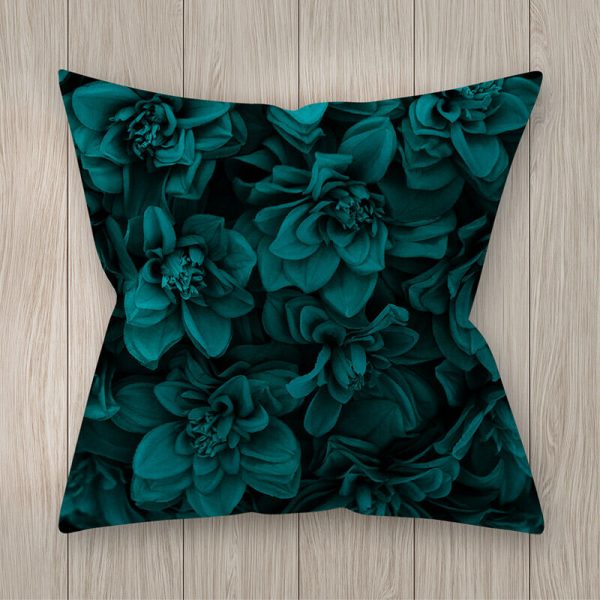 Housses de coussin bleu vert créatif Housses de coussin bleu vert créatif  3