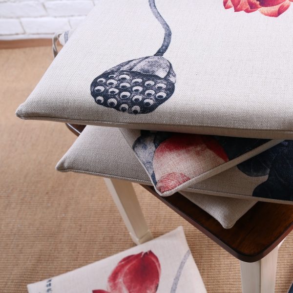 Coussin de chaise lotus vintage 1