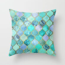 Housse de coussin géométrique graphique design housse de coussin carrée graphique vert