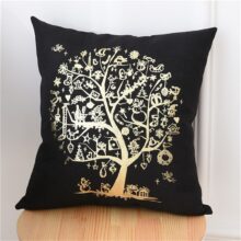 Housse de coussin noël collection sapin d'or