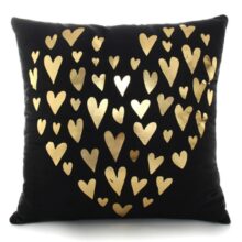 Housse de coussin golden love
