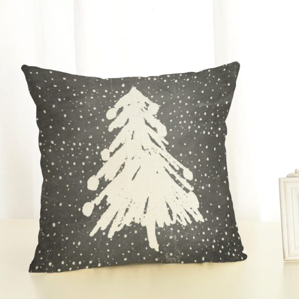 Housse de coussin de noël en flocon 3